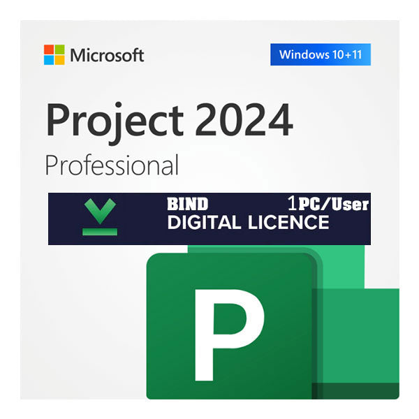 Microsoft Project 2024 Professional 1 PC Lifetime Bind Product License Key