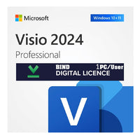 Microsoft Visio 2024 Professional 1 PC Lifetime Bind Product License Key